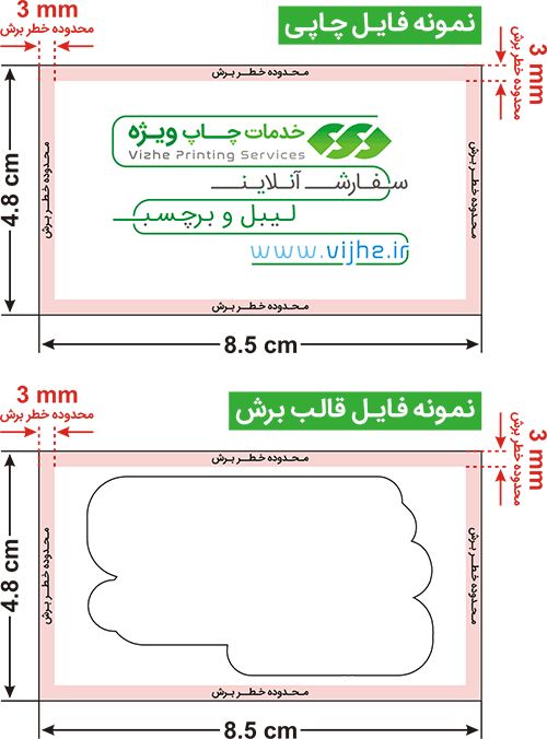راهنمای طراحی لیبل یووی قالبدار برش دلخواه _ چاپ ویژه